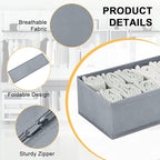 DIMJ Drawer Organizer Clothes Set of 8, Foldable Closet Drawer Organizer - Image 2