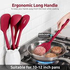 Silicone Kitchen Cooking Utensil Set: U-Taste High Heat Resistant 13.6in Long - Image 6