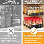 SpaceAid Pull Out Spice Rack Organizer - Image 4