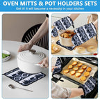 Vintage Rustic Bear Oven Mitts and Pot Holders Sets Heat Resistant 4Pcs - Image 6