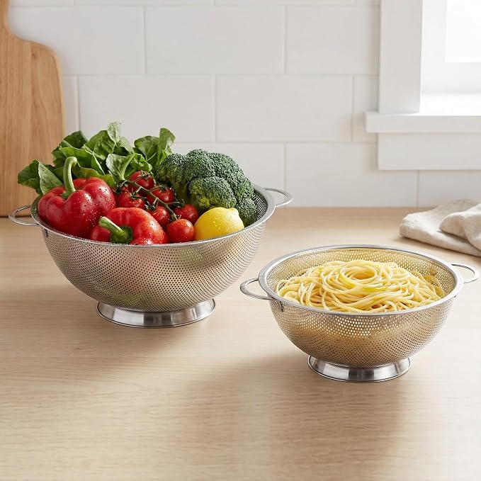 Kaishun Colander Stainless Steel 3-Quart, Strainer - Image 6