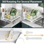 Epicano Dish Drying Rack for Kitchen Counter, Space-Saving Dish Rack, Rustproof - Image 6