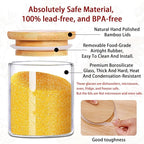 SLifeJars - Glass Jars with Bamboo Lids 16 oz, Bamboo Lid Jar - Image 4