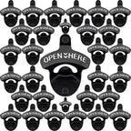 30 PCS Stainless Bottle Opener Wall Mount Black Bulk Beer Soda Cap Opener by Wallmountedbottleopener