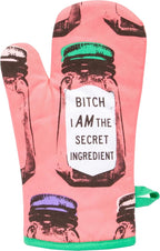 Blue Q B*tch I Am The Secret Ingredient Funny Oven Mitts, Home Kitchen Gifts by BlueQ