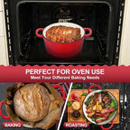 P&P CHEF 5QT Enameled Dutch Oven, Cast Iron Dutch Oven Pot - Image 7