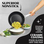 Granitestone Ceraluxe 20 Pc Ceramic Cookware Set Nonstick, Complete Pots and - Image 4