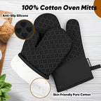 Oven Mitts and Pot Holders 4 Sets, Heat Resistant 500 ℉ Oven Mitt and Pot Holder - Image 3
