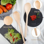 2PCS Wooden Cooking Spoons, 14 Inch Maple Wooden Spoons - Image 7