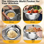 Colander, Stainless Steel Colander - Image 4