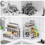 Under Sink Organizer, Heavy Duty Metal Pull Out Cabinet Organizer Slide Out - Image 3