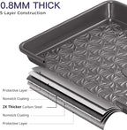 HONGBAKE Nonstick Baking Sheet Pan Set of 3, Cookie Sheets - Image 7