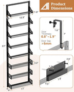 POKIPO 8-Tier Over the Door Pantry Organizer, Large Metal Door Spice Rack - Image 6