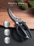 Poultry Shears, Heavy Duty Kitchen Shears - Image 3