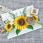 Sunflowers Dish Drying Mat XL Microfiber Kitchen Drying Mat Large Green Dish - Image 5