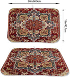 Burgundy Red Dish Drying Mat 18 x 24 inch Bohemian Rug Carpet Decorative Drying - Image 2