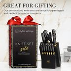 Personalized Black and Gold Knife Set - Image 6