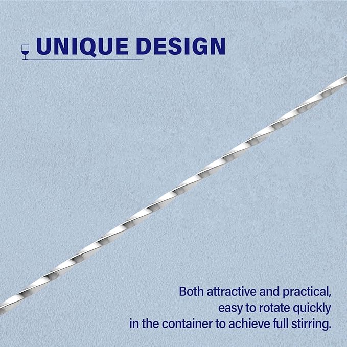 Briout 6 Pieces Bar Spoon, 12 Inches Long Handle Drink Stirrer - Image 4