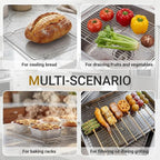 Lounsweer 2 Pcs Cooling Racks, 21L X 13W X 1H Stainless Steel Wire Rack - Image 6