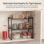 Set of 2 Cabinet Organizers 12.6''W 44 LBS Load Capacity Heavy Duty Kitchen - Image 2