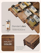 Tinamo Acacia Wooden Spice Rack Organizer - Image 3