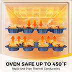 HONGBAKE Bakeware Sets, Baking Pans Set, Nonstick Oven Pan - Image 6