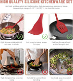 Pranski Kitchen Utensils Set-12 Pieces Silicone Cooking Utensils Set 392°F Heat - Image 3