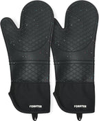 Extra Long Silicone Oven Mitts by FORATER