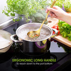 Patelai Hot Pot Slotted Ladle Set Stainless Steel Soup Ladle Strainer Scoops - Image 6