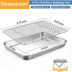 TeamFar Toaster Oven Pan with Rack Set, Non-Toxic & Heavy-Duty, Dishwasher Safe - Image 2