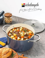 MICHELANGELO 6 QT Ceramic Stock Pot - Image 7