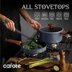 CAROTE 30-Piece Titanium Cookware Set, Nonstick Pots and Pans Set - Image 8