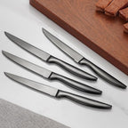 SuperCook Black Steak Knives of 12, High End Stainless Steel Steak Knives Set - Image 5