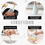Country Kitchen Non Stick Silicone Utensil Set - Image 2