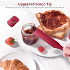 U-Taste Silicone Jar Spatula for Sourdough Starter: Long Skinny Food-Grade Jam - Image 4
