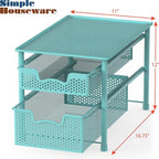 Simple Houseware Stackable 2 Tier Sliding Basket Organizer Drawer - Image 3