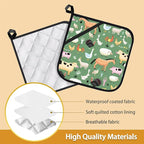 Funny Farm Animals Horse Cow Pot Holder Set of 2, Heat Resistant Potholders - Image 3