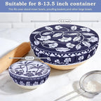 2 Large Reusable Beeswax Bowl Covers - Image 5