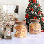 40 oz Glass Jars with Wooden Airtight Lid Herb Spice Canister Round Clear Glass - Image 5