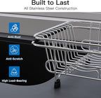 Apartment RV Small Dish Drainer Drying Rack Over The Sink In Stainless Steel - Image 6
