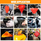 17 Pcs Automotive Funnel Set & Gas Can Spout Replacement, Plastic Long Neck Oil - Image 7