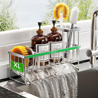 Cisily Extra Large Silver Kitchen Sink Caddy Organzier by CISILYHOMELIFE