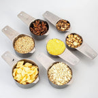 Set of 7 Heavy Duty Measuring Cups, 18/8 Stainless Steel - Image 3