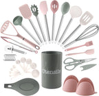 COOK WITH COLOR Silicone Cooking Utensils, Kitchen Utensil Set, Cooking Utensils by CookwithColor
