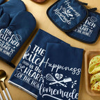 Sratte 6 Pcs Kitchen Decor Accessories Set Farmhouse Towels Pot Holders Oven - Image 3