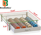 DecoBrothers Crystal Tempered Glass Vertuo Pod Holder Drawer, 24 Large or 48 - Image 3