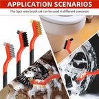 3pcs Wire Brushes for Cleaning Rust, Upgrade Wire Brush Set - Image 4