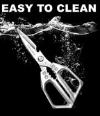 Kitchen Scissors, All Purpose，Ultra Sharp Meat Scissors，Heavy Duty Silver - Image 7