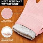 Hovico Silicone Oven Mitts, Heat Resistant 500F Kitchen Mitts 2PCS, 11.6" - Image 3