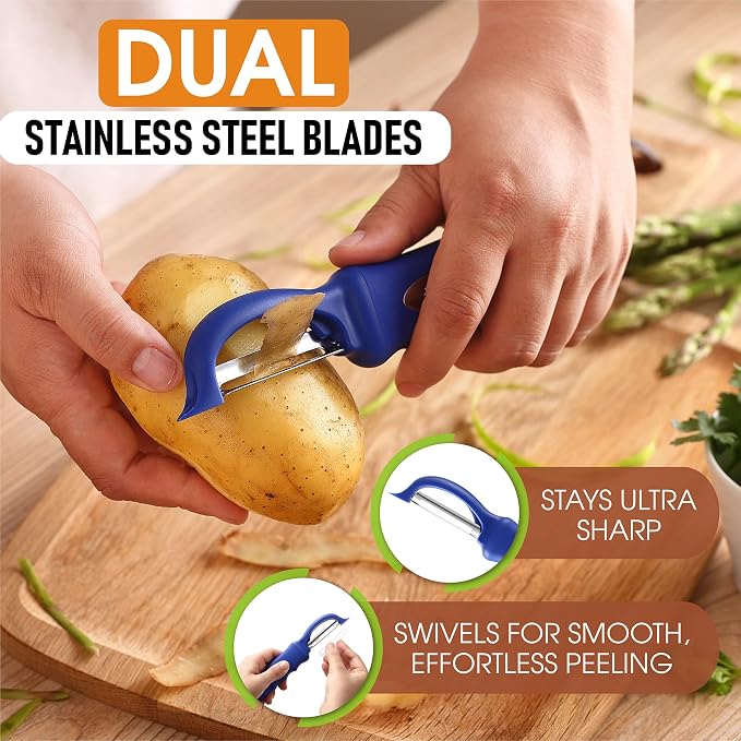 Spring Chef Stainless Steel Swivel Vegetable Peeler - Image 2